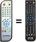 Replacement remote control Sunstech DTB-P500HD-BLACK