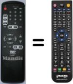 Replacement remote control Thomson DVD400SA