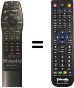 Replacement remote control Panasonic VEQ2017