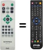 Replacement remote control Sunstech WHV15567W