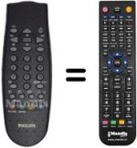 Gleichwertige Fernbedienung Philips HVS54244