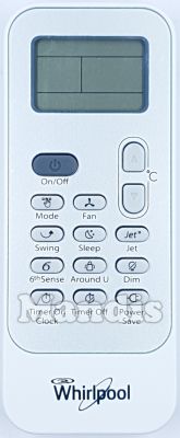 Original remote control WHIRLPOOL C00379101 (481201408004)