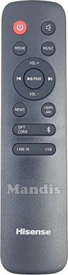 Original remote control HISENSE EN205A7H (WT0039938)