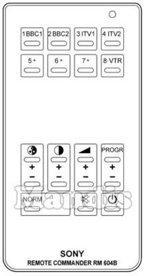 Originalfernbedienung SONY RM 604 B (A1009009A) Originalfernbedienung SONY RM 604 B (A1009009A)