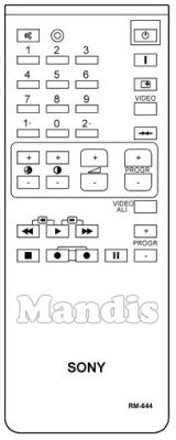 Originalfernbedienung SONY RM 644 (A1470728A) Originalfernbedienung SONY RM 644 (A1470728A)