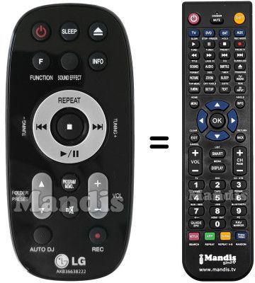 Replacement remote control AKB36638222 Replacement remote control AKB36638222
