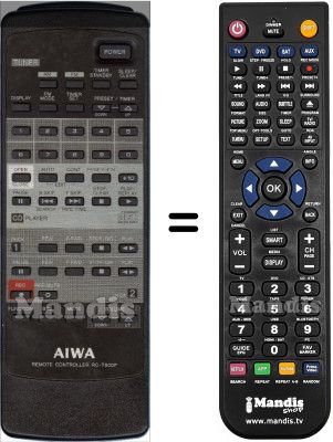 Replacement remote control Aiwa RC-T800F
