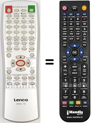 Gleichwertige Fernbedienung MDV14