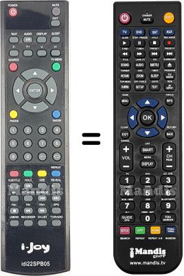 Replacement remote control idi22SPB05