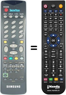 Gleichwertige Fernbedienung 00107 F