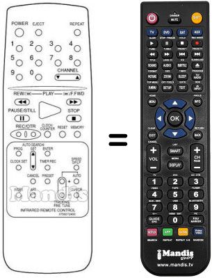 Replacement remote control 0766072450