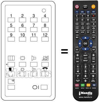 Replacement remote control 12 FACH