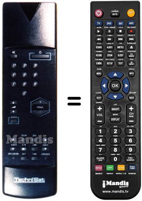 Gleichwertige Fernbedienung 100 TS 002