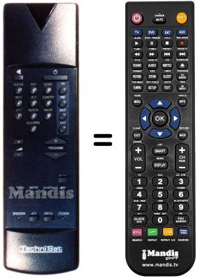 Gleichwertige Fernbedienung 100 TS 009
