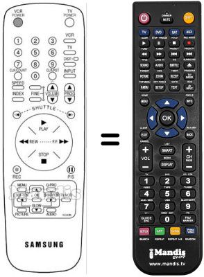 Replacement remote control Samsung SV-611 X