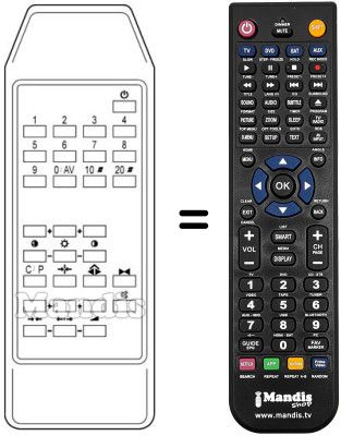 Replacement remote control 105-523C