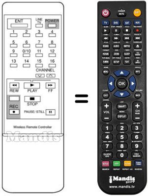 Replacement remote control 108 005 000
