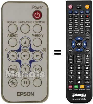 Replacement remote control Epson TW 10 H