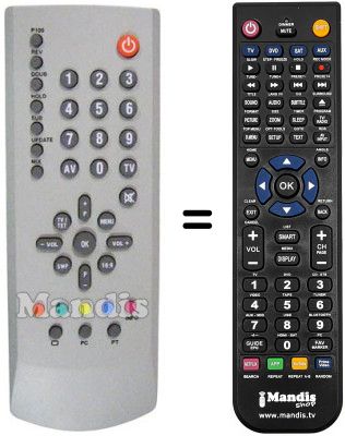 Replacement remote control Daewoo DLP 15B1 MW Replacement remote control Daewoo DLP 15B1 MW