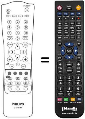 Replacement remote control Philips 14 PT 3685 Replacement remote control Philips 14 PT 3685