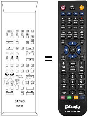 Replacement remote control REM 80