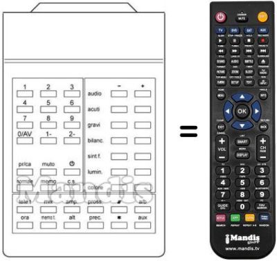 Gleichwertige Fernbedienung 210 1001-10