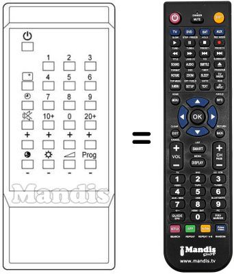 Replacement remote control 2155