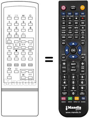 Replacement remote control 2572
