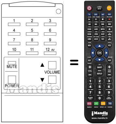 Replacement remote control 30051293
