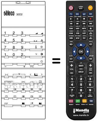 Replacement remote control 30 D2