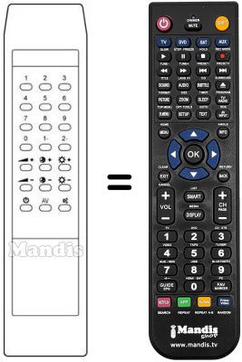 Replacement remote control TV A 1