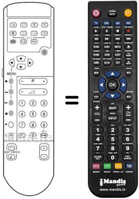Replacement remote control Philips 32 PW 6332 Replacement remote control Philips 32 PW 6332