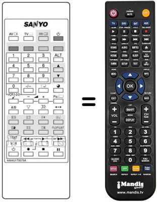 Replacement remote control 4AA4U1T0079