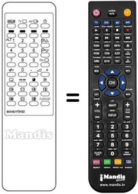 Replacement remote control 4AA4U1T0102