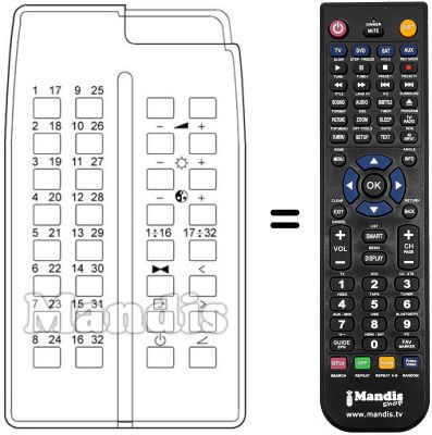 Replacement remote control 5014 1210