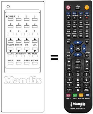 Replacement remote control 610.048.5891