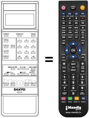 Replacement remote control 613.113.5949