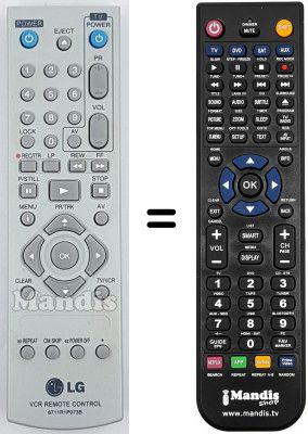 Replacement remote control LG LV 4285