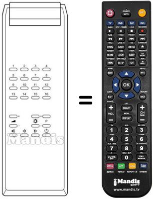 Replacement remote control 701308059