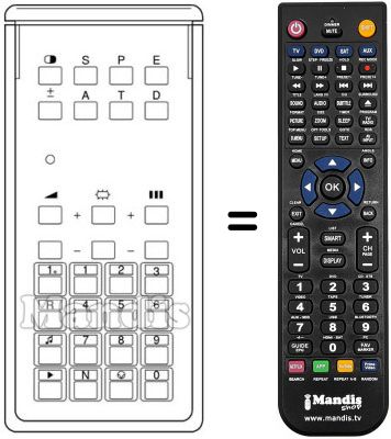 Replacement remote control 743360
