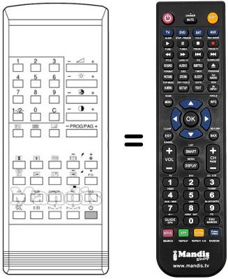 Gleichwertige Fernbedienung DECCA 8801 YS