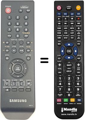 Gleichwertige Fernbedienung 00071 F