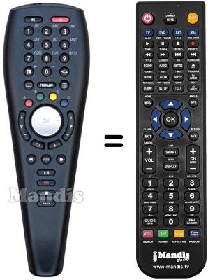 Replacement remote control NEUF TELECOM AOL BOX