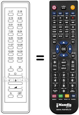 Replacement remote control AUTOVOX 32