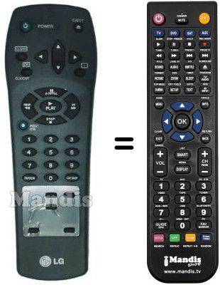 Replacement remote control LG BC 288 P