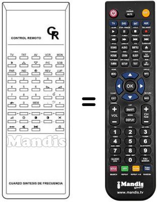 Replacement remote control CR-CUARZO-SINTESIS DE FRECUENCIA