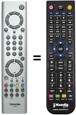 Replacement remote control Toshiba 23 WLT 56 Replacement remote control Toshiba 23 WLT 56