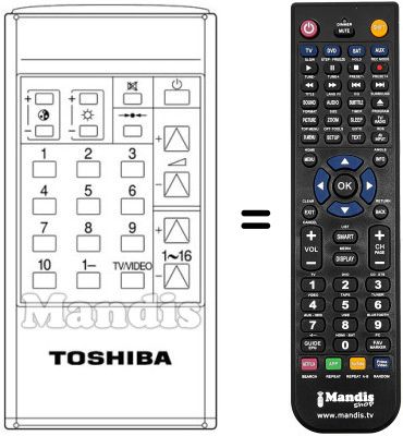 Replacement remote control CT-9143 Replacement remote control CT-9143