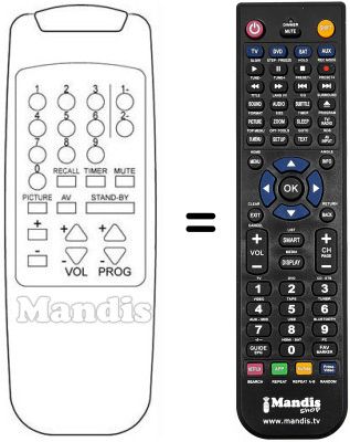Replacement remote control Supertech CTV 5500