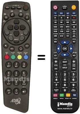 Replacement remote control Adb DIGITALE TERRESTRE